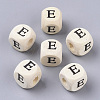 Printed Natural Wood Beads WOOD-T026-001E-1