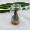 Natural Tiger Eye Cone Display Decoration with Glass Dome Cloche Cover PW-WGA23BB-04-1