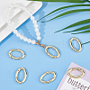 8Pcs Rack Plating Brass Springs Gate Rings KK-DC0004-77-5