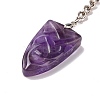 Natural Amethyst Sailor's Knot Pendant Keychain KEYC-E038-03P-01-4