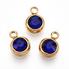 201 Stainless Steel Rhinestone Charms STAS-S068-16G-1