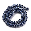 Handmade Blue and White Porcelain Beads Strands PORC-I027-02A-2