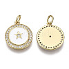 Brass Micro Pave Cubic Zirconia Pendants ZIRC-N039-060C-NF-2