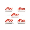 200Pcs Printed  Opaque Acrylic Beads OACR-R005-01C-1