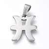 Non-Tarnish 304 Stainless Steel Pendants STAS-L210-06B-P-01-1