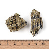 8~12Pcs Electroplated Natural Coal Quartz Geode Cornucopia Mineral Specimen G-N360-03C-4