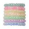 Macaron Ceylon Round Glass Seed Beads Stretch Rings for Women RJEW-JR00701-1