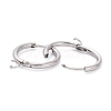 Tarnish Resistant 201 Stainless Steel Huggie Hoop Earring Findings STAS-P283-01S-P-2