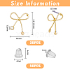 SUPERFINDINGS 30Pcs Iron Stud Earring Findings IFIN-FH0001-67-2