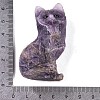 Natural Amethyst Carved Fox Figurines Statues for Home Office Desktop Feng Shui Ornament G-Q172-14D-3