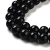 Natural Obsidian Bead Strands G-R173-6mm-02-2