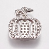 Brass Micro Pave Cubic Zirconia Charms ZIRC-E147-38P-2