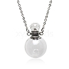 Glass Round Perfume Bottle Necklaces PW-WG68673-01-5