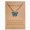 Bohemian Alloy Enamel Butterfly Pendant Necklaces for Women WG0CAA2-11-1