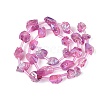 Dyed Electroplate Raw Rough Natural Amethyst Beads Strands G-Q610-05E-3