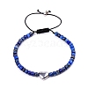 Natural Lapis Lazuli Braided Bead Bracelets for Women PW-WGAE96F-08-1