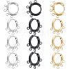 Unicraftale 6 Pairs 3 Colors 304 Stainless Steel Hoop Earring Findings STAS-UN0039-25-1