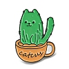 Cat Cactus Enamel Pins JEWB-Z008-02C-1