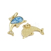 Brass Micro Pave Cubic Zirconia Enamel Pendants KK-L249-04G-03-2