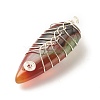 Natural Brazilian Agate Pendants PALLOY-JF01524-02-4