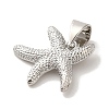 Starfish Rack Plating Brass Charms KK-U027-36P-2