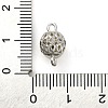 Brass Micro Pave Clear Cubic Zirconia Connector Charms KK-A230-06A-S-3