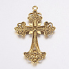 Alloy Rhinestone Cross Big Pendants LS-ALRI-1475-AG-RS-3