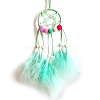 Iron Woven Net/Web with Feather Pendant Decorations PW24072205207-1