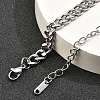 304 Stainless Steel Cuban Link Chain Necklaces for Women Men NJEW-G161-02P-3