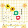 50Pcs 5 Colors Sunflower Iron Head Pins DIY-AB00039-2