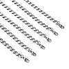 Titanium Steel Curb Chain Necklaces for Men Women NJEW-TAC0001-018-9