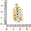 Rack Plating Brass Micro Pave Cubic Zirconia Pendants KK-M309-06G-3