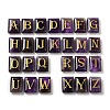 26Pcs Natural Amethyst Healing Rectangle with Letter A~Z Display Decorations G-K335-07D-1