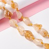 Natural Yellow Quartz Beads Strands G-B024-02-4