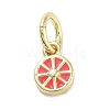 Rack Plating Brass Enamel Charms KK-M293-38G-03-1