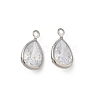 Brass Pave Clear Cubic Zirconia Charms CU-CBAD360-01P-02-1