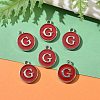 Platinum Plated Alloy Enamel Charms ENAM-S118-03G-P-5