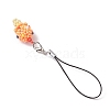 Glass Beaded Ice Cream Pendant Decorations HJEW-MZ00179-03-4