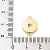 Brass Micro Pave Clear Cubic Zirconia Connector Charms KK-M303-04G-06-3