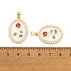 Brass Enamel Pendants KK-E108-44G-3