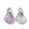 Natural Amethyst Perfume Bottle Pendants G-D058-13P-01-2