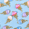20Pcs 5 Colors Alloy Resin Pendants FIND-BM0001-61G-7