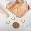 Craftdady 12 Pairs 6 Style Brass Hoop Earring Findings KK-CD0001-21-5