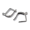 304 Stainless Steel Hoop Earring Findings STAS-E194-26P-01-2