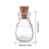 Oval Glass Bottle for Bead Containers X1-AJEW-R045-09-3