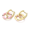 Real 18K Gold Plated Brass Ring Dangle Hoop Earrings EJEW-L268-019G-02-2