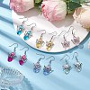 Alloy Glass Angel Dangle Earrings for Women EJEW-JE05853-2