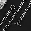 Non-Tarnish 304 Stainless Steel Figaro Chain Necklaces NJEW-O124-03P-2