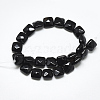 Natural Black Onyx Beads Strands G-S357-D01-11-2