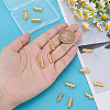 10Pcs Tube Brass Slide Lock Clasps KK-PH0014-45G-3